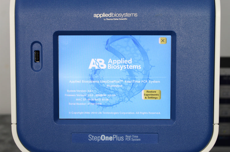 Applied Biosystems StepOnePlus Real-Time PCR System Control Screen