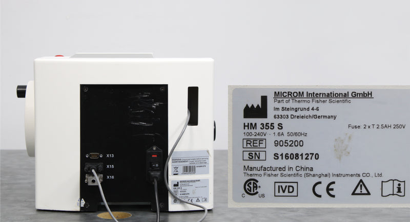 Thermo Scientific Microm HM355S Rotary Microtome 905200 and Blade Holder