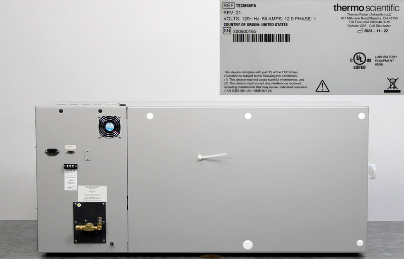Thermo Scientific TSCM48PA CryoMed Controlled-Rate Freezer Back Panel, Label with Serial Number