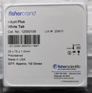 x11 New Fisherbrand 12550109 InkJet Plus Microscope Slides White Tab 25x75x1.0mm
