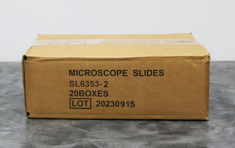 Avantik SL6353-2 SureBond Charged Glass Microscope Slides Clipped Corners Blue