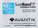 Avantik SL6353-2 SureBond Charged Glass Microscope Slides Clipped Corners Blue