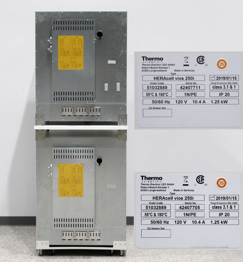 Thermo HERAcell vios 250i Stacked Copper Lined CO2 Incubators 51032889
