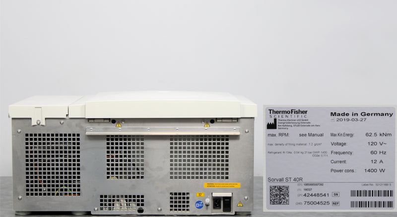 Thermo Sorvall ST40R Refrigerated Benchtop Centrifuge and TX-1000 Rotor