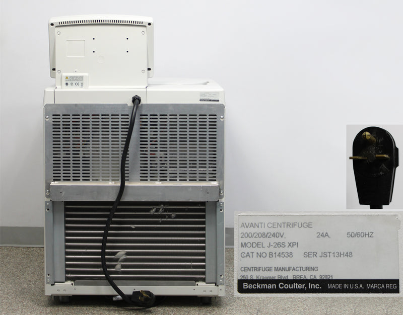 Beckman Coulter Avanti J-26S XPI B14538 High-Speed Refrigerated Floor Centrifuge
