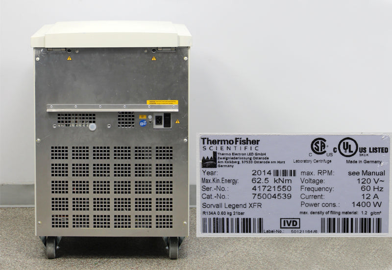 Thermo Sorvall Legend XFR Refrigerated Floor Centrifuge and F14-6x250 LE Rotor