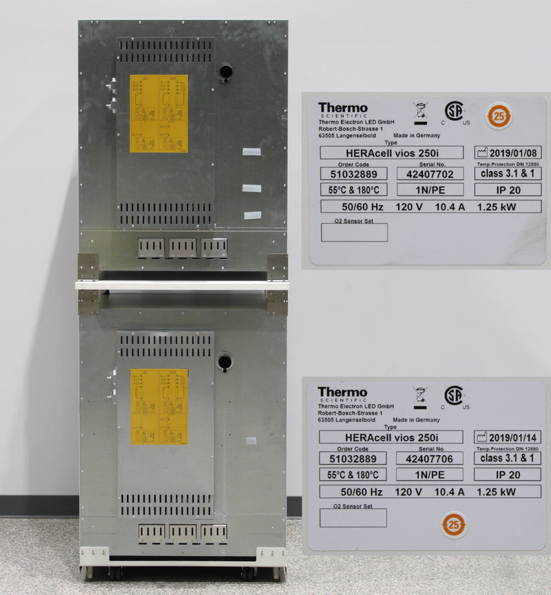 Thermo HERAcell vios 250i 51032889 Stacked Copper Lined CO2 Incubators