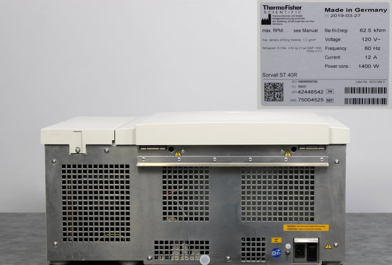 Thermo Sorvall ST40R Refrigerated Benchtop Centrifuge with TX-1000 Rotor