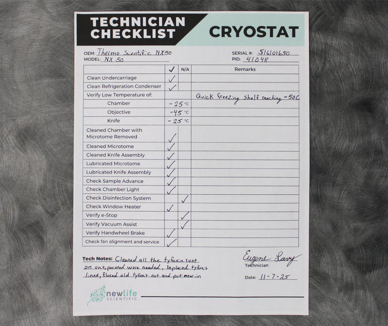 Thermo Scientific CryoStar NX50 HOP Microtome Cryostat 957260 with Knife Holder