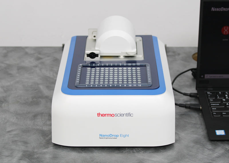 Thermo Scientific NanoDrop Eight UV-Vis Spectrophotometer and Laptop