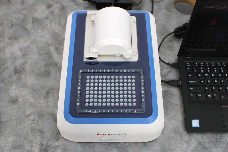 Thermo Scientific NanoDrop Eight UV-Vis Spectrophotometer and Laptop