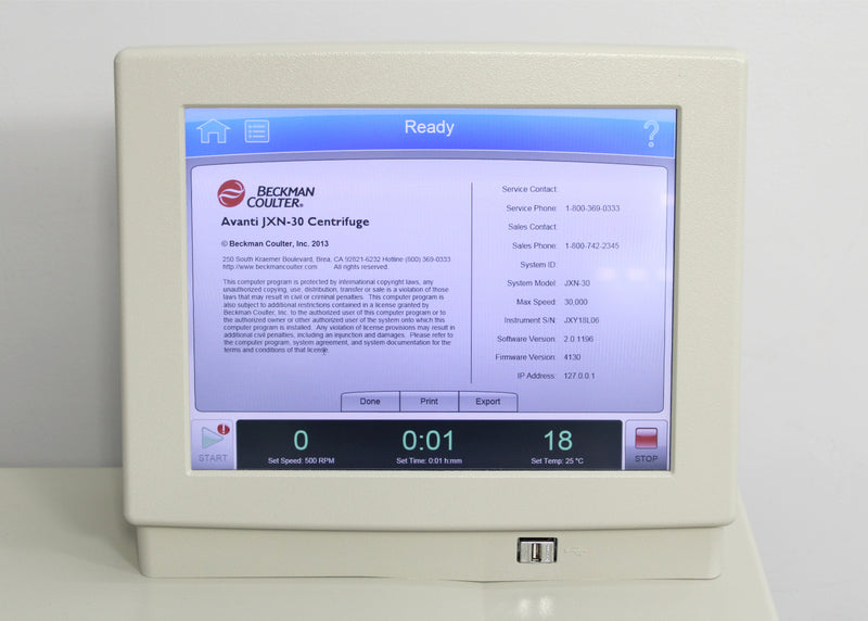 Beckman Coulter Avanti JXN-30 B38621 IVD High-Speed Floor Centrifuge