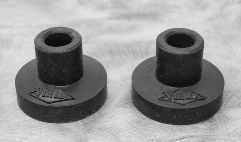 x2 VirTis Small Mouth Freeze Drying Flask Snap On Lids 2.5 in. Diameter