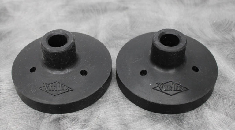 x2 VirTis Wide Mouth Freeze Drying Flask Snap On Lids 3.875 in. Diameter