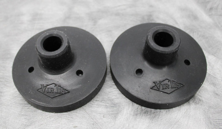 x2 VirTis Wide Mouth Freeze Drying Flask Snap On Lids 3.875 in. Diameter