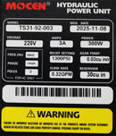 NEW Mocen TS31-92-003 Mini Hydraulic Power Unit 220V - Poles 2 - 1300 PSI