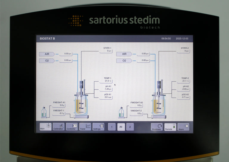 Sartorius BIOSTAT B2 Bioreactor Twin Control Tower BB-8821050 with Univessels