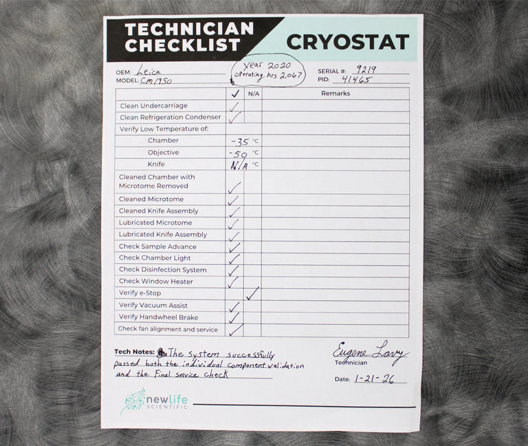 Leica CM1950 Cryostat Microtome 14047742465 with Blade Holder and Vacuum Assist