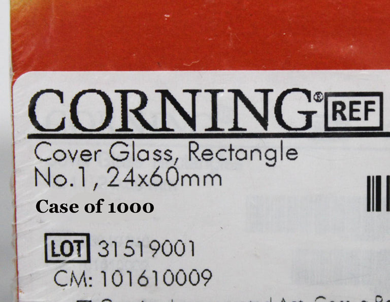 Corning 2975-246 Cover Glass 24x60 mm Rectangular NO. 1 Case of 1000