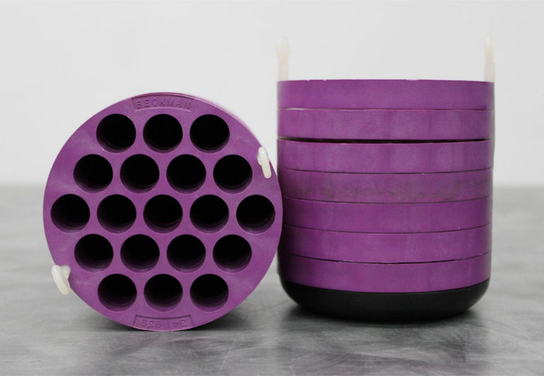 x2 Beckman Coulter 341939 Centrifuge Rotor Bucket Adapters 19x12mL 7-Disc