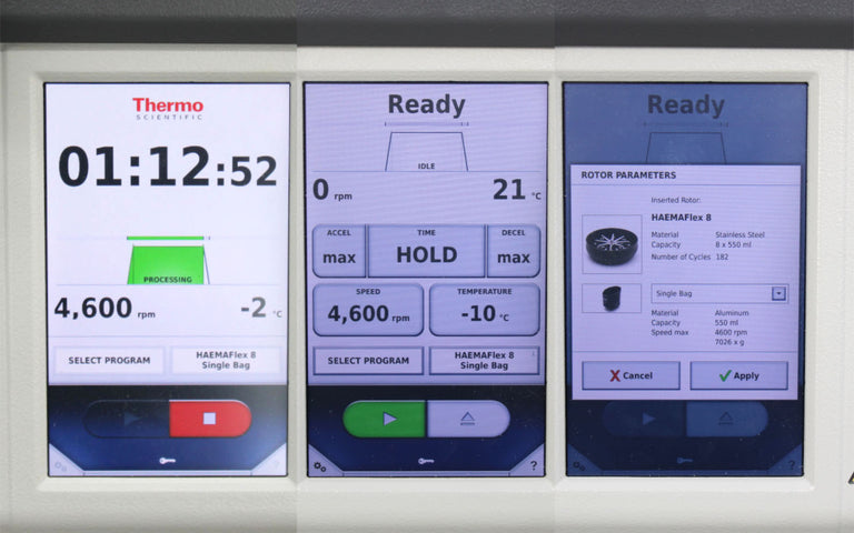 Thermo Sorvall BP 8 Blood Banking Floor Centrifuge and HAEMAFlex 8 Rotor