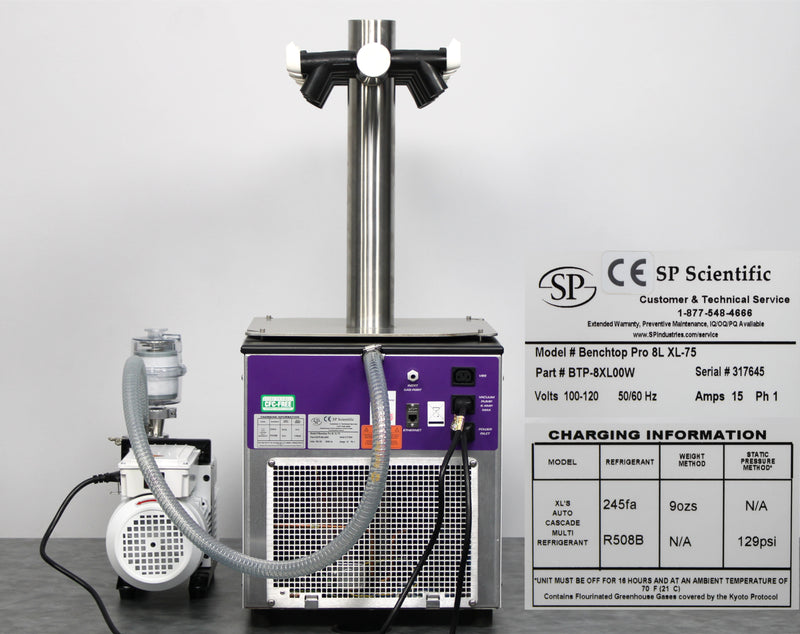 SP Scientific VirTis Benchtop Pro 8L XL-75 Freeze Dryer with Manifold