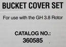 x2 New Beckman Coulter Centrifuge Rotor Bucket Covers for GH-3.8 Buckets 360585