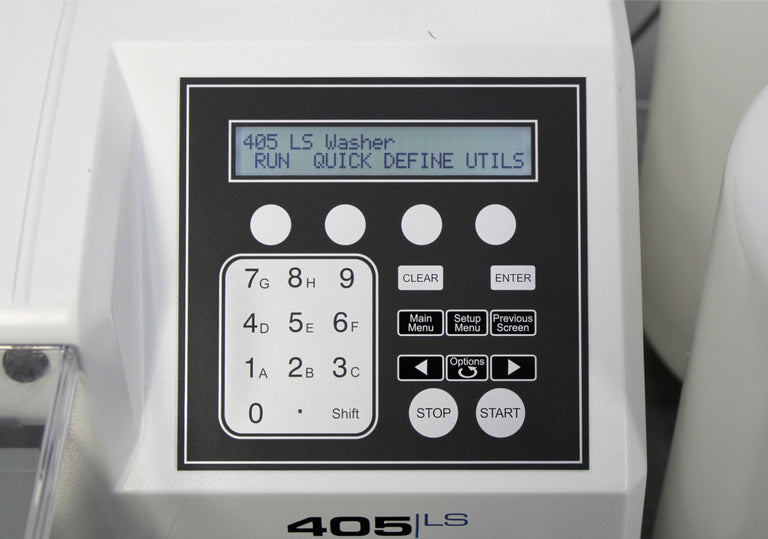 BioTek 405LS 96-Well Microplate Washer 405LSRVS with Bottles and Vacuum Pump