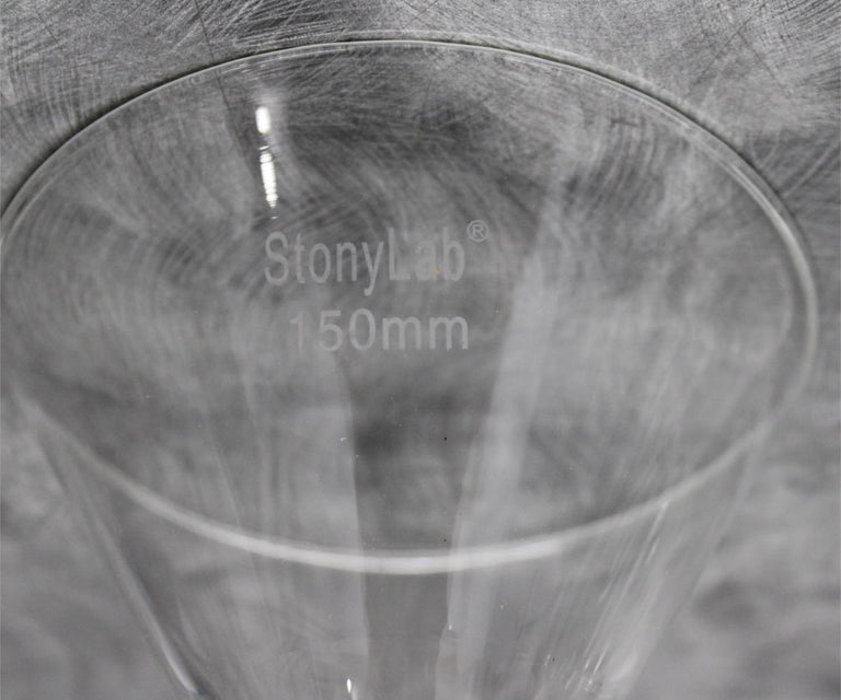 StonyLab Glass Powder Funnel with 14/20 Joint 150mm and Recovery Flask 100mL