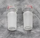 StonyLab 2-Neck 100mL Round Bottom Flask 24/40 Joint and 2 Glass Stoppers 24/40