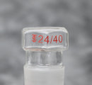 StonyLab 2-Neck 100mL Round Bottom Flask 24/40 Joint and 2 Glass Stoppers 24/40
