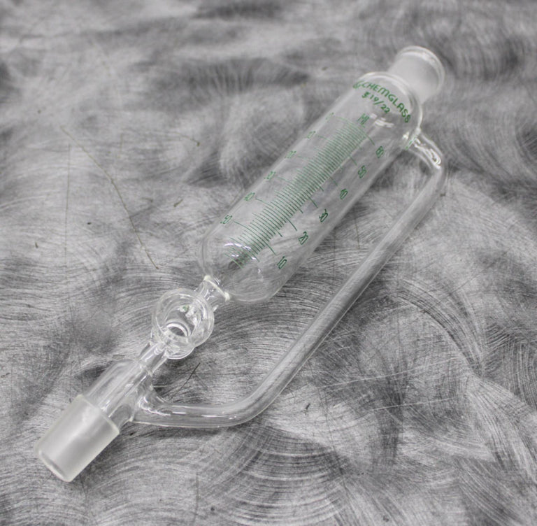 Chemglass CG1712-20 Addition Funnel 60mL, Graduated, 19/22 Joint Size