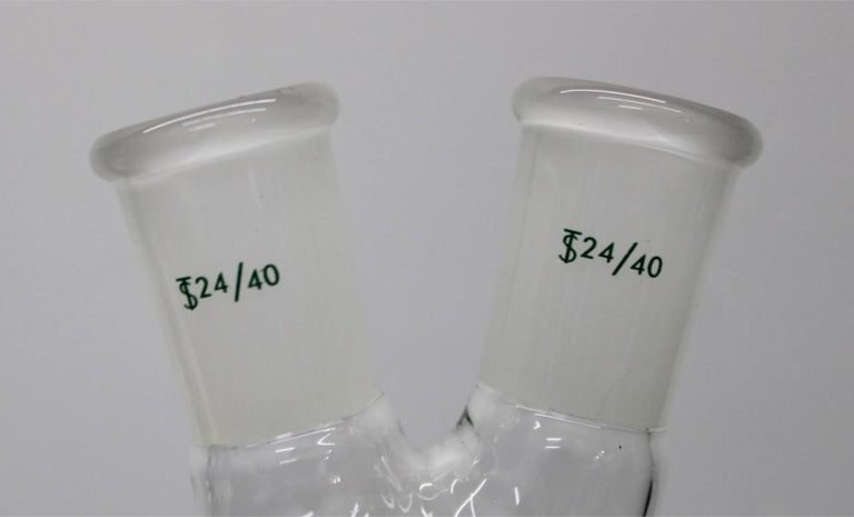 x2 Chemglass CG1518-01 2-Neck Round Bottom 100mL Flasks 24/40 Joint