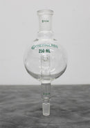 Chemglass Rotary Evaporator 250mL Bump Trap - Flat Bottom Flask - 2 Adapters