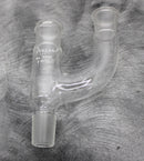 Pyrex 300mL Flat Bottom Recovery Flask 24/40 and Three-Way Claisen Adapter 19/22