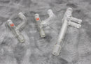 x2 Three Way Claisen Adapters 14/20 and Wilmad Glass Reflux Coil Condenser 19/22