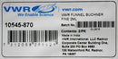 VWR 10545-870 Glass Funnel Buchner “F” Fine 2mL 2 Pack New