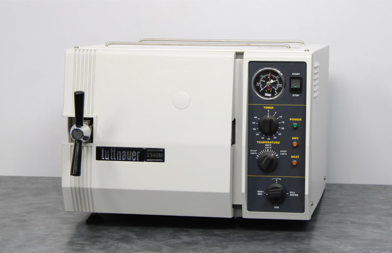 Tuttnauer 2340M Manual Autoclave Steam Sterilizer with Tray Rack and 2 Trays