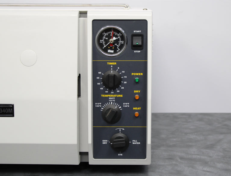 Tuttnauer 2340M Manual Autoclave Steam Sterilizer with Tray Rack and 2 Trays