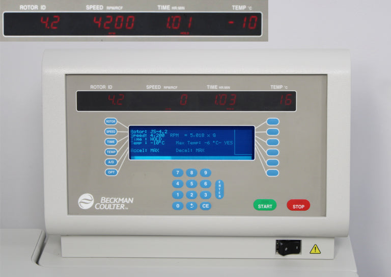 Beckman Coulter Avanti J-HC High Capacity Floor Centrifuge and JS-4.2 Rotor