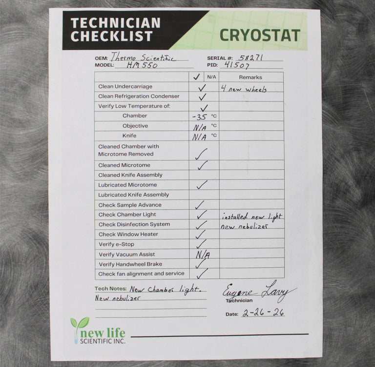 Thermo Scientific Microm HM 550 PD Cryostat Microtome 956424D