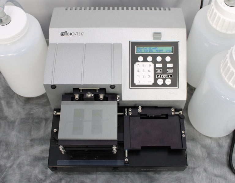 BioTek ELx405 Select ELX405UVS Microplate Washer with Pump and Bottles