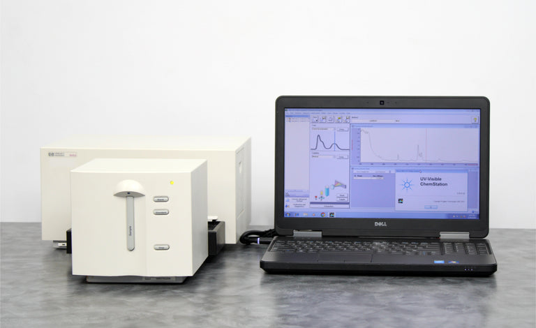 HP Agilent 8453 UV-Vis Spectrophotometer G1103A with Single-Cell and Laptop