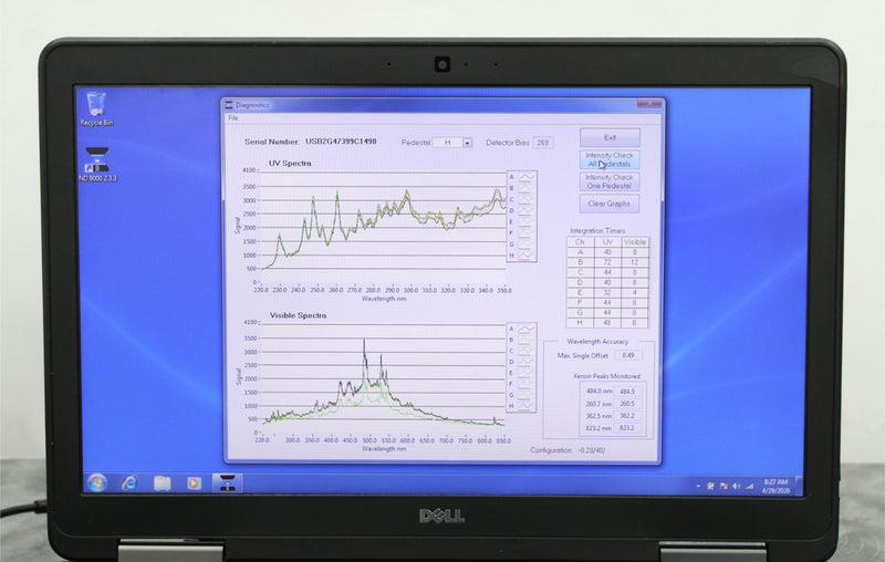 Nanodrop Software Thermo Scientific NanoDrop 8000 UV-Vis Spectrophotometer and Laptop