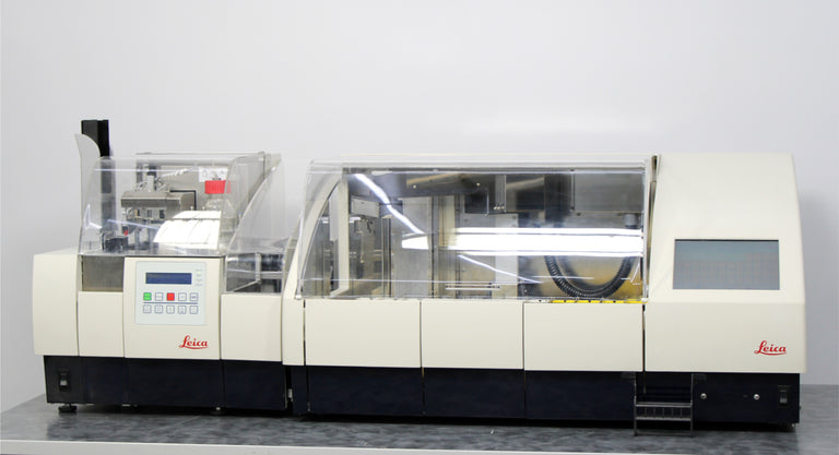 Leica ST5020 Automated Slide Stainer and CV5030 Coverslipper w/ Transfer Station