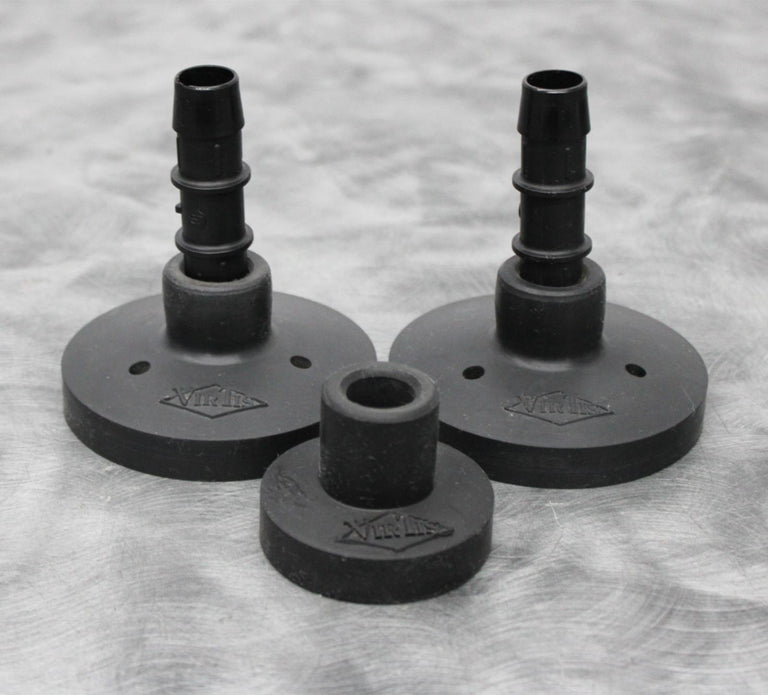x3 VirTis Fast Freeze Snap-On Lids 1 Sm. for 40-150mL & 2 Wide Mouth 600-2000mL