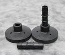 x2 VirTis Wide Mouth Fast Freeze Flask Snap-On Lids with Straight Nylon Adapters