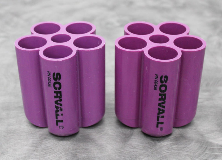 x2 Sorvall 00436 Centrifuge Rotor Adapters 5x50mL Tube Adapters f/ Bucket 11788