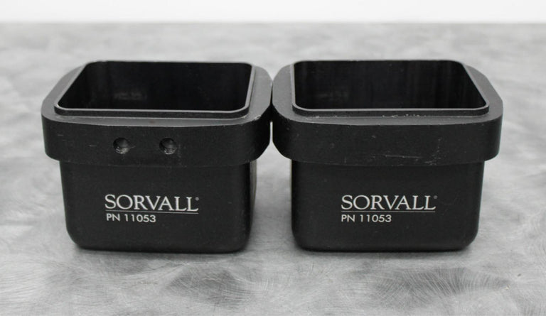 x2 Sorvall 11053 Centrifuge Swing Buckets w/ (2) 4x50mL & (2) 35x5/7mL Adapters