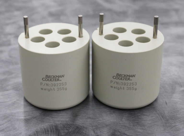x2 Beckman Coulter 392253 Centrifuge Rotor Bucket Tube Adapters 5x15mL